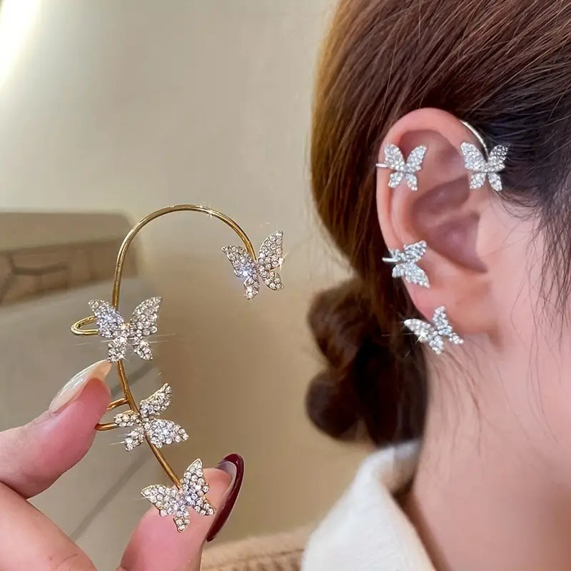 Vlinderclip oorbellen