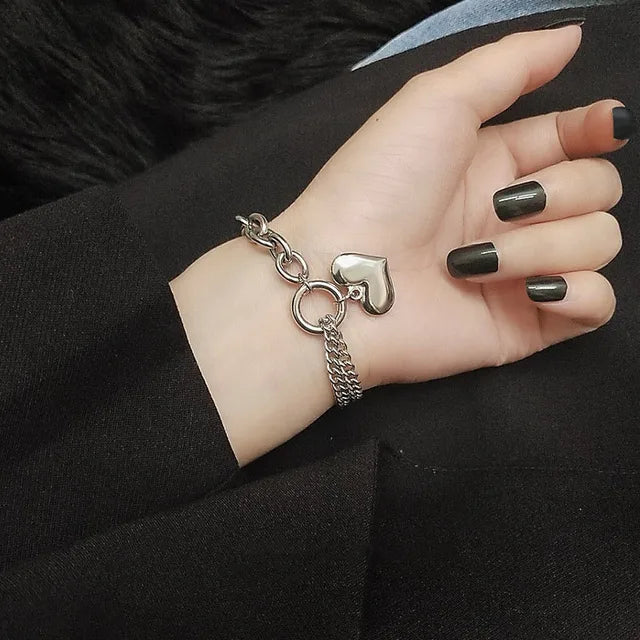 Metalen Hart Hanger Armband