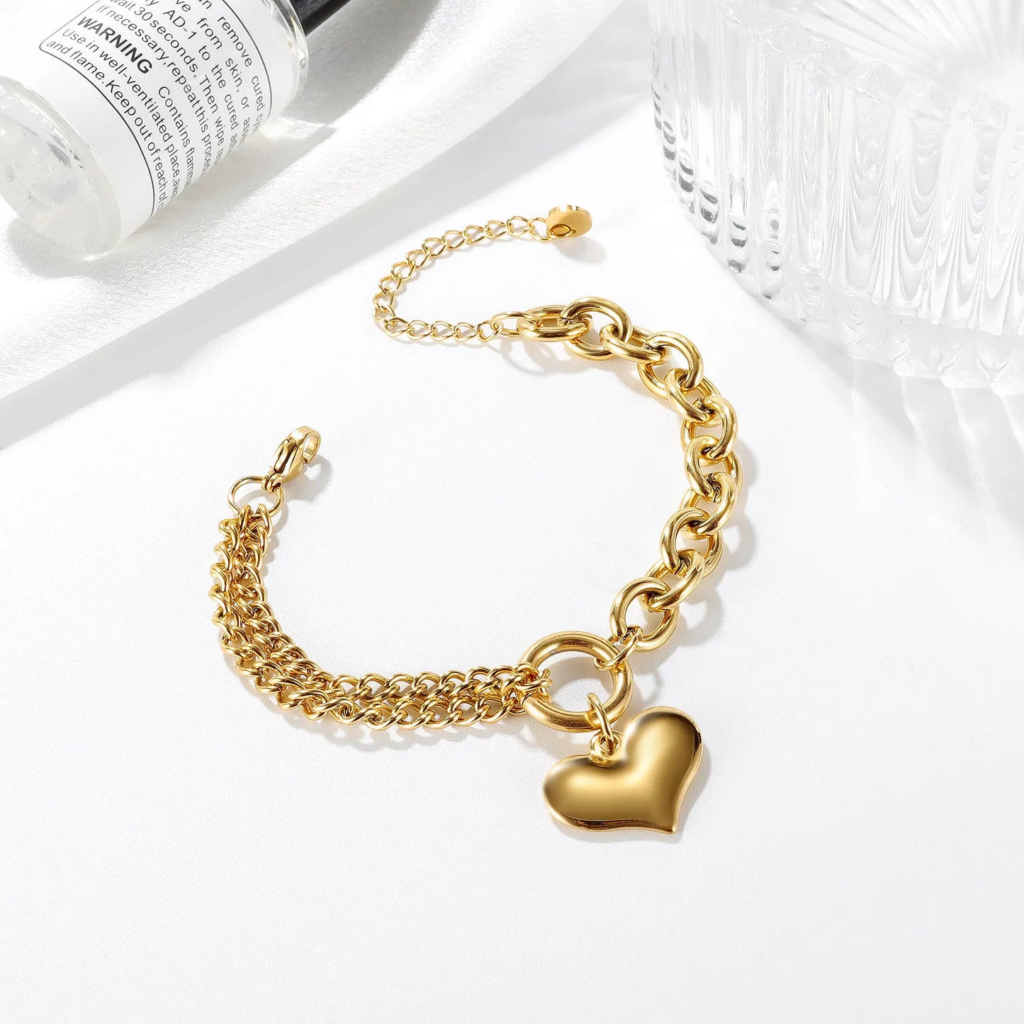 Metalen Hart Hanger Armband